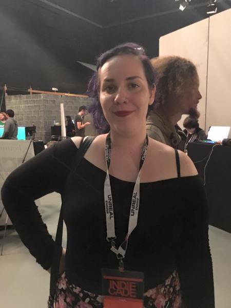 Julie at 18 or Older Indiecade Booth.jpg